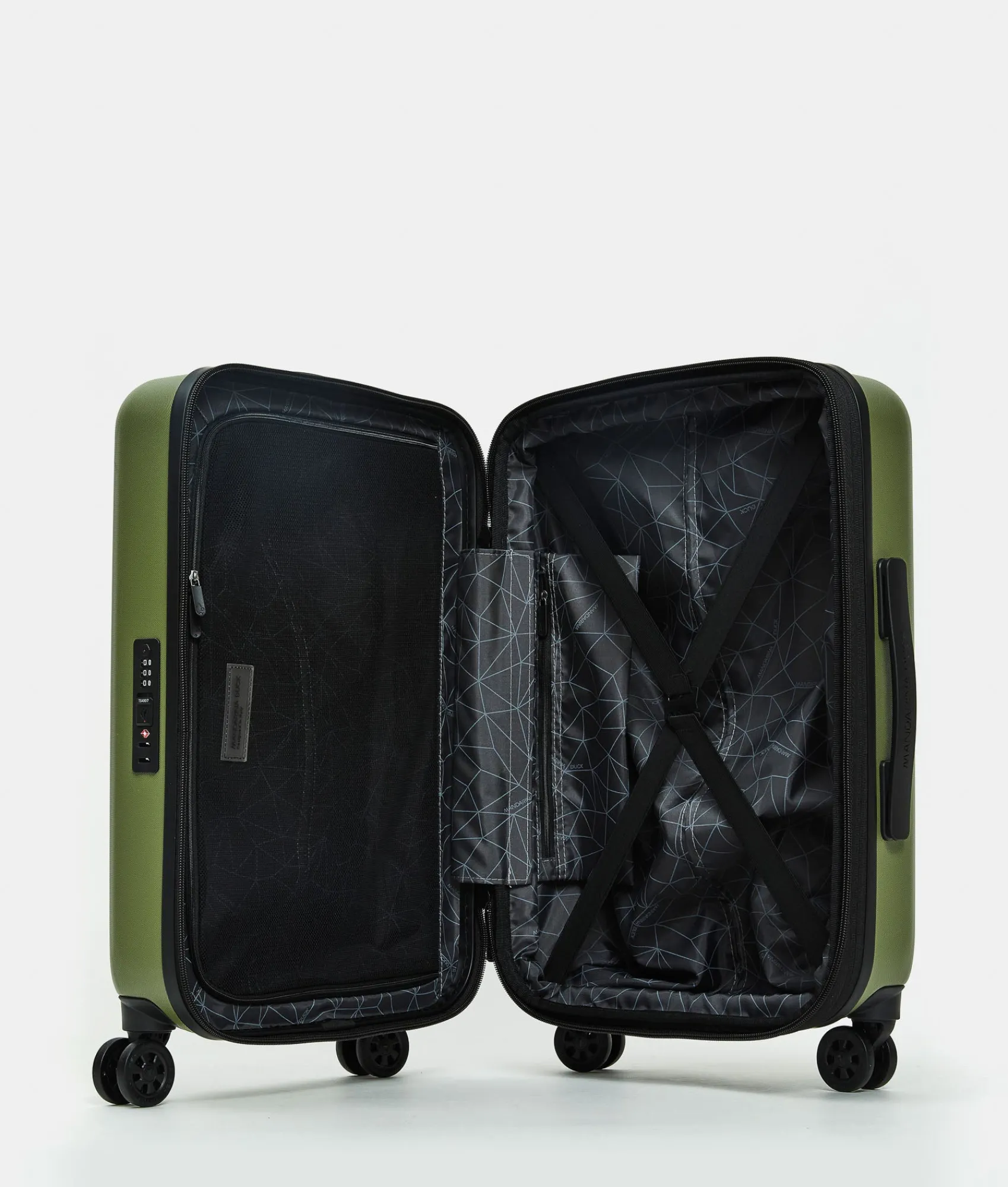 New Mandarina Duck TANK Expandable Cabin Trolley | cm 55X35X23 MilitaryGreen