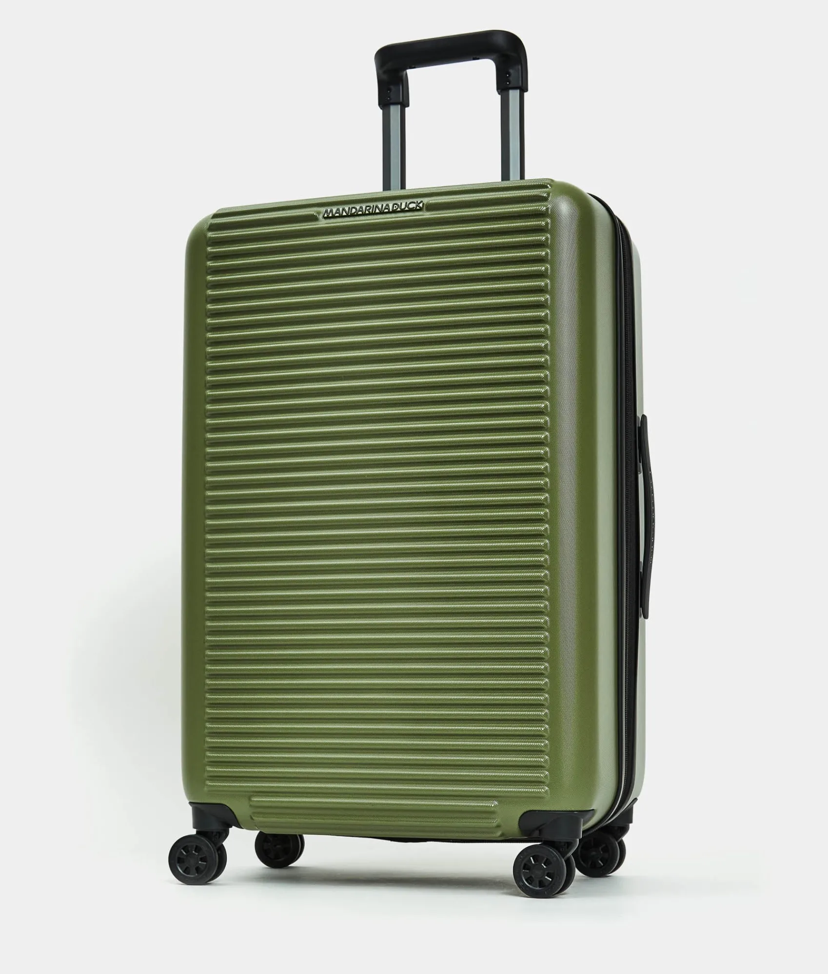 New Mandarina Duck TANK Medium Expandable Trolley | cm 45X69X27 MilitaryGreen