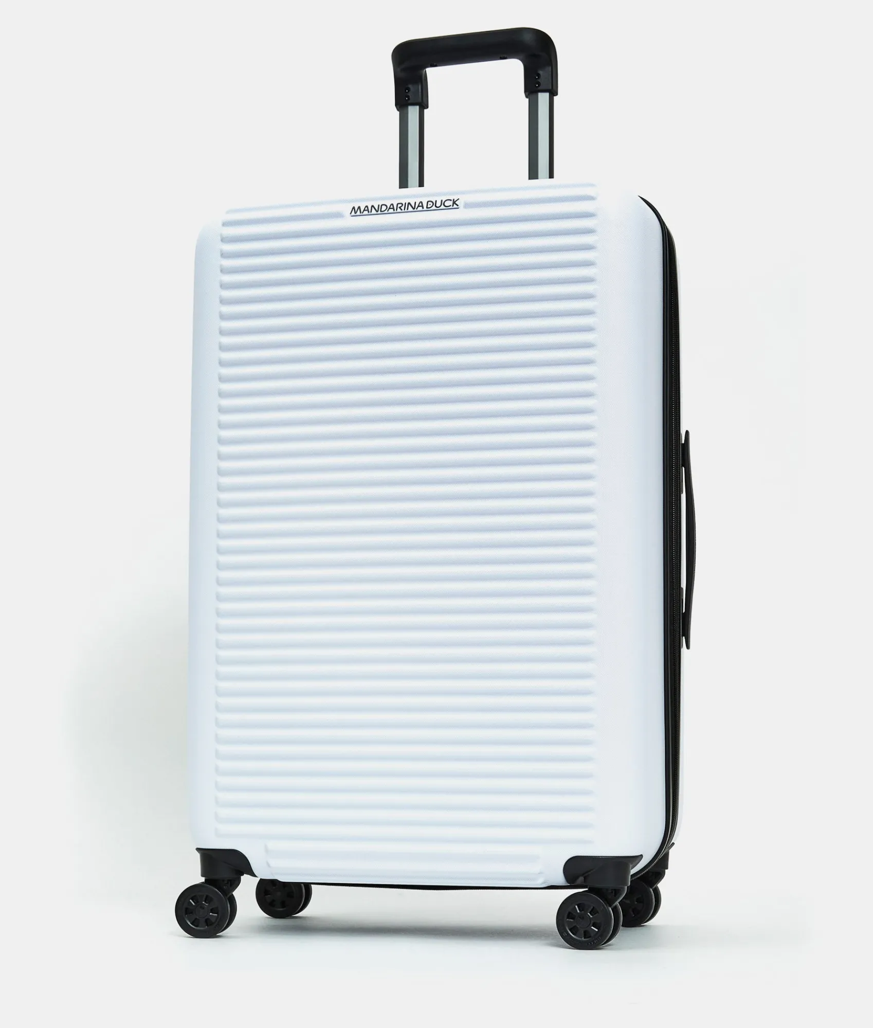 Hot Mandarina Duck TANK Medium Expandable Trolley | cm 45X69X27 OpticalWhite