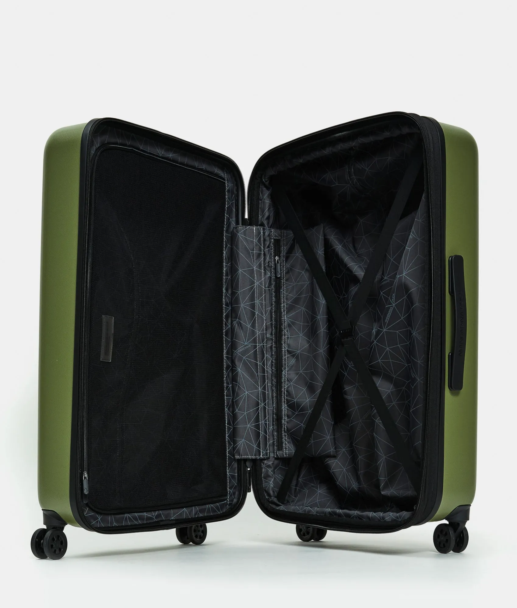 New Mandarina Duck TANK Medium Expandable Trolley | cm 45X69X27 MilitaryGreen