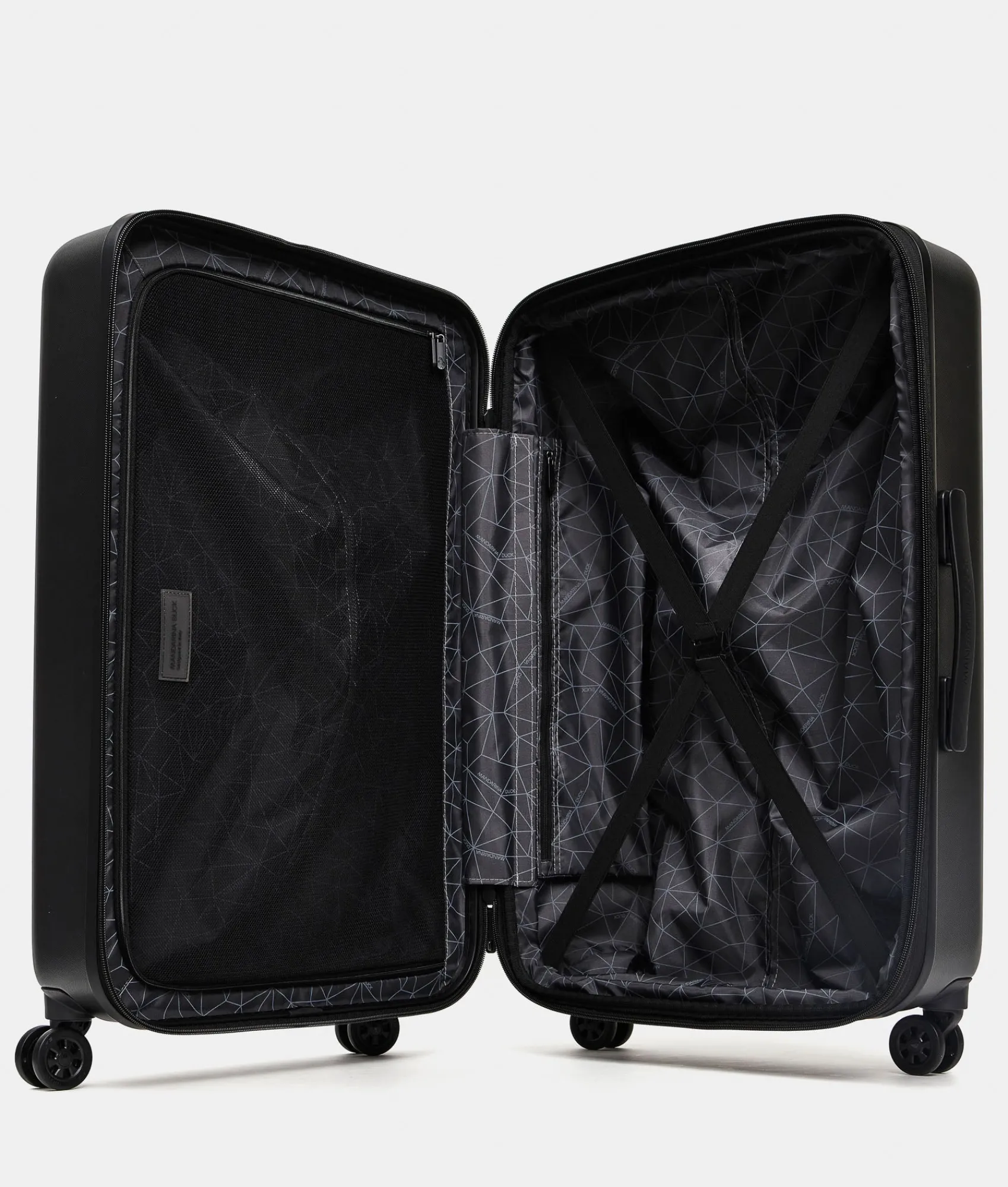 Fashion Mandarina Duck TANK Medium Expandable Trolley | cm 45X69X27 Black