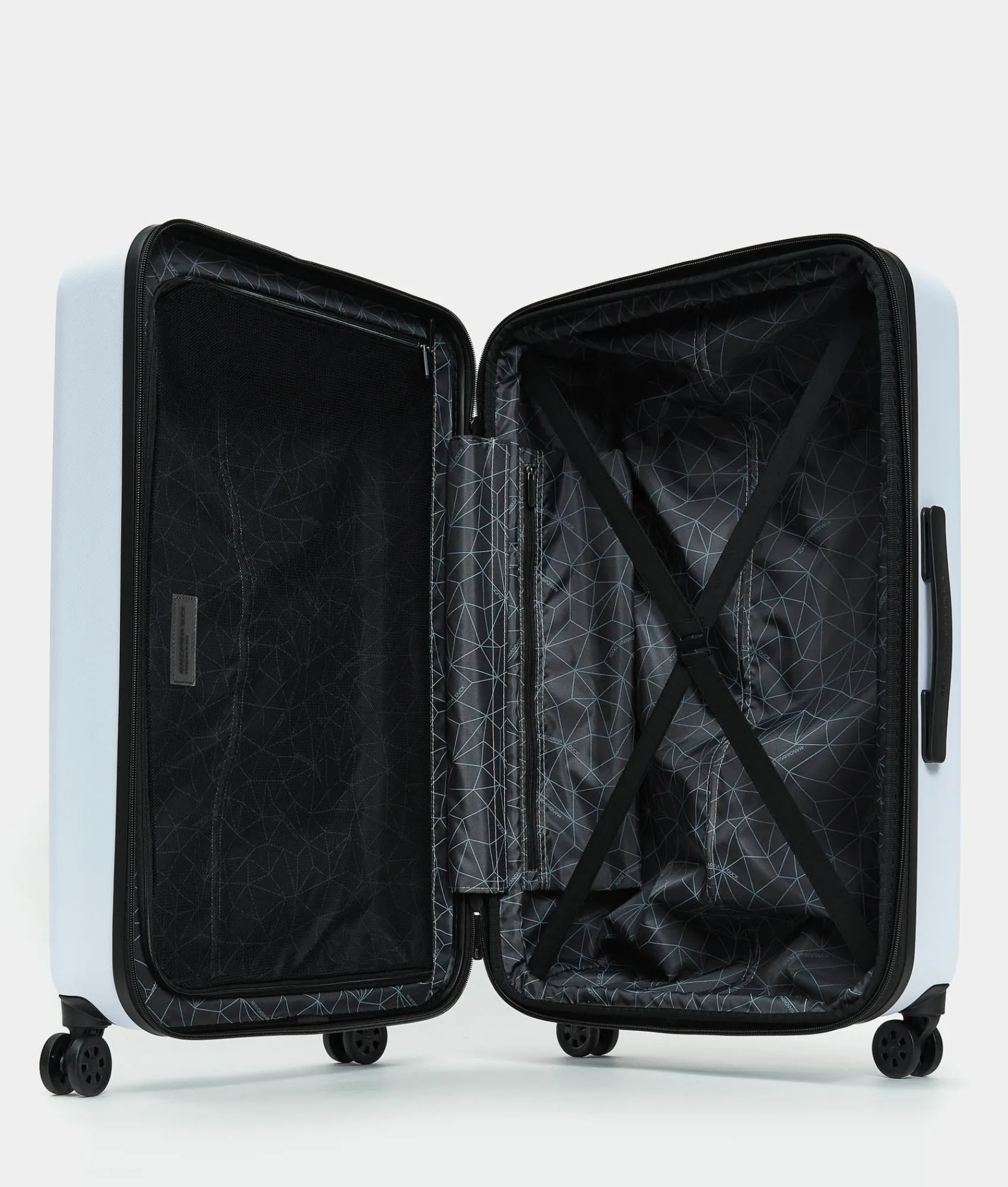 Hot Mandarina Duck TANK Medium Expandable Trolley | cm 45X69X27 OpticalWhite