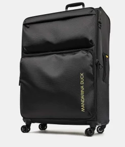 Sale Mandarina Duck ZEPHYR Extra-Large Soft Expandable Trolley (4 Wheels) | cm 83 X 53 X 32/35.5 Black