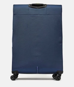 Outlet Mandarina Duck ZEPHYR Extra-Large Soft Expandable Trolley (4 Wheels) | cm 83 X 53 X 32/35.5 DressBlue