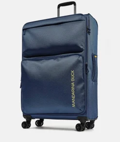 Fashion Mandarina Duck ZEPHYR Large Soft Expandable Trolley (4 Wheels) | cm 78 X 47 X 27.5/31 DressBlue