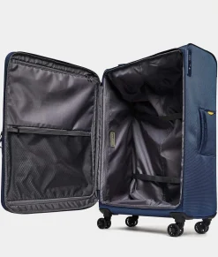Fashion Mandarina Duck ZEPHYR Large Soft Expandable Trolley (4 Wheels) | cm 78 X 47 X 27.5/31 DressBlue