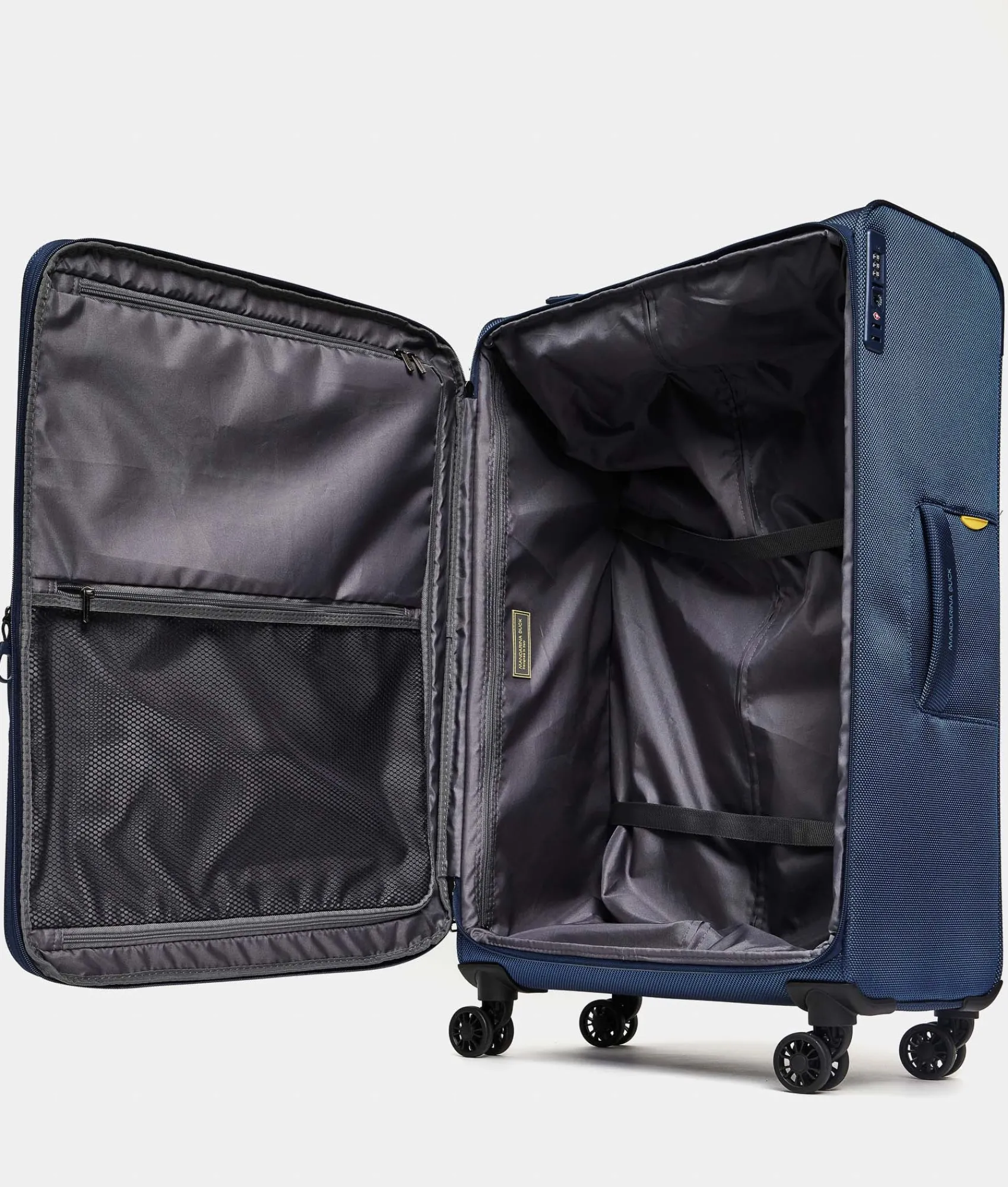 Fashion Mandarina Duck ZEPHYR Large Soft Expandable Trolley (4 Wheels) | cm 78 X 47 X 27.5/31 DressBlue