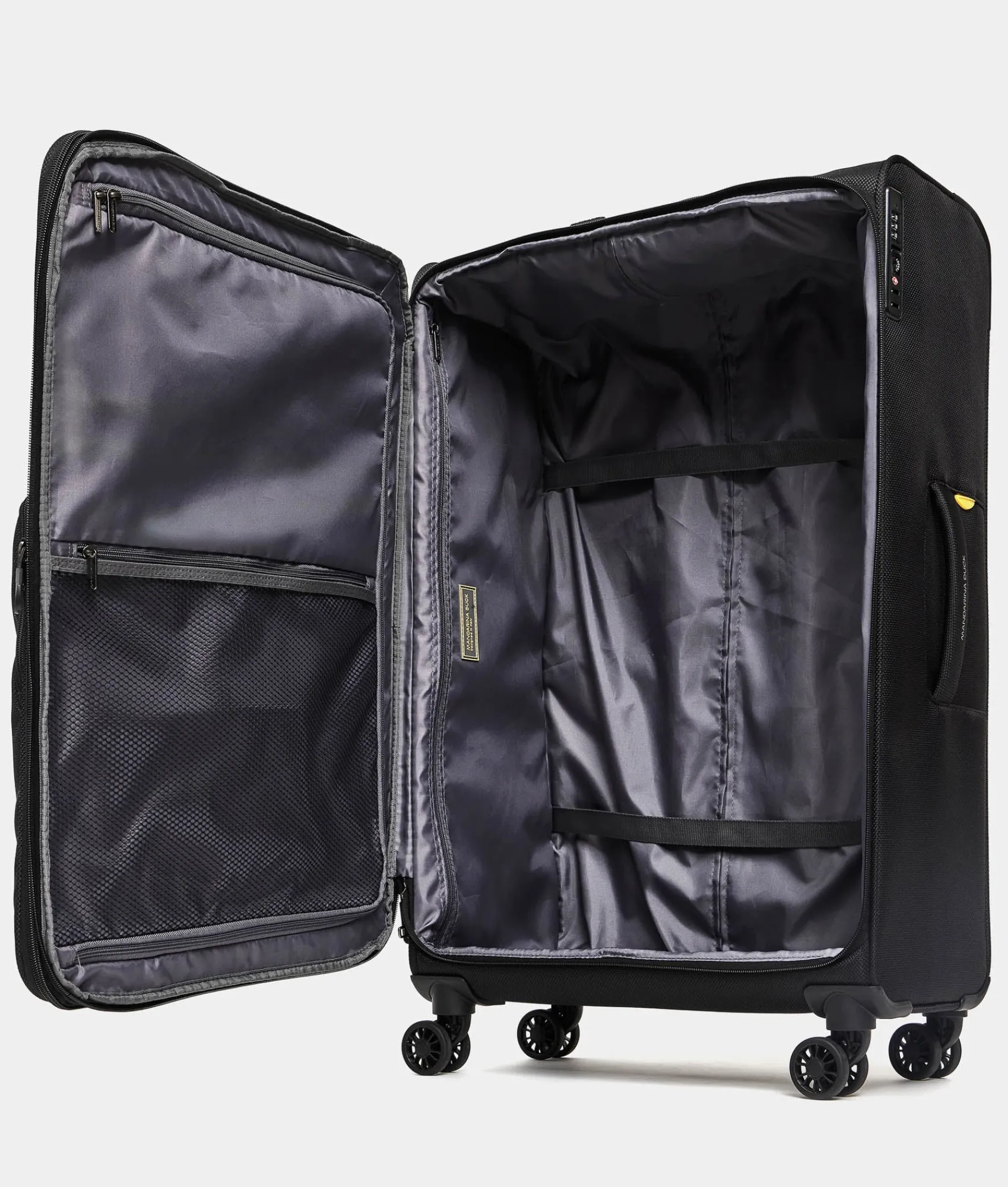 Sale Mandarina Duck ZEPHYR Large Soft Expandable Trolley (4 Wheels) | cm 78 X 47 X 27.5/31 Black