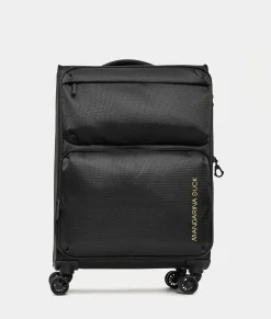 Clearance Mandarina Duck ZEPHYR Medium Soft Expandable Trolley (4 Wheels) | cm 67 X 43 X 25/28 Black