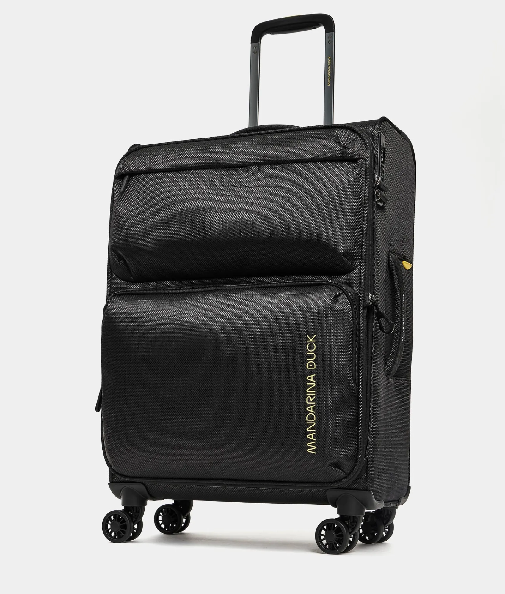 Clearance Mandarina Duck ZEPHYR Medium Soft Expandable Trolley (4 Wheels) | cm 67 X 43 X 25/28 Black