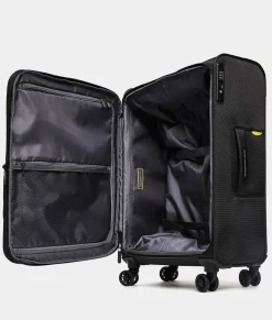 Clearance Mandarina Duck ZEPHYR Medium Soft Expandable Trolley (4 Wheels) | cm 67 X 43 X 25/28 Black