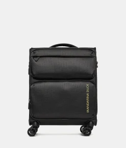 Fashion Mandarina Duck ZEPHYR Soft Trolley Cabin (4 Wheels) | cm 55 X 40 X 20 Black