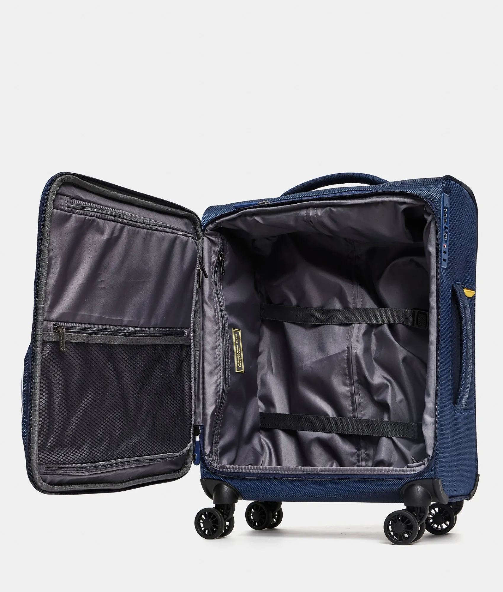 New Mandarina Duck ZEPHYR Soft Trolley Cabin (4 Wheels) | cm 55 X 40 X 20 DressBlue